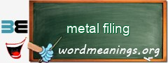 WordMeaning blackboard for metal filing